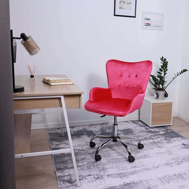 Поворотное кресло AksHome Bella фуксия, велюр 61451 изображение 5 Поворотное кресло AksHome Bella фуксия, велюр 61451 Фото № 5