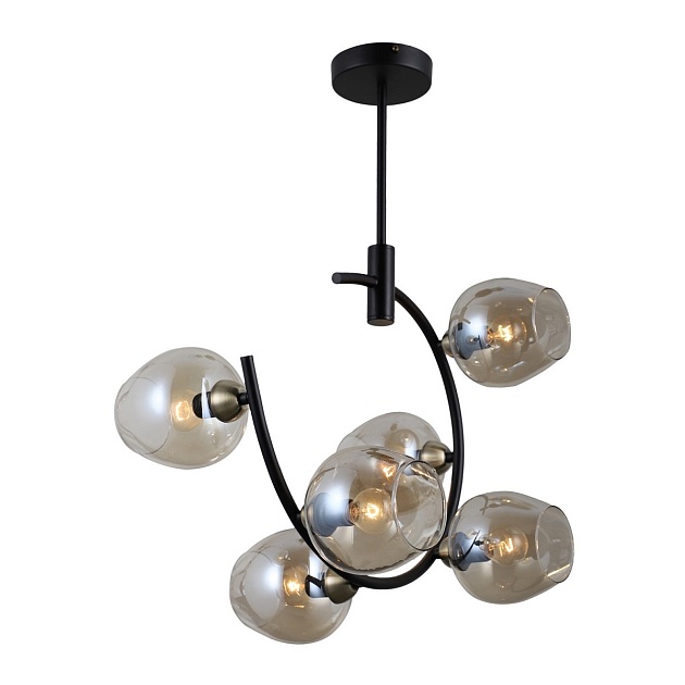 Подвесная люстра Gerhort G71163/6BK+AB AMB изображение 2 Подвесная люстра Gerhort G71163/6BK+AB AMB Фото № 2