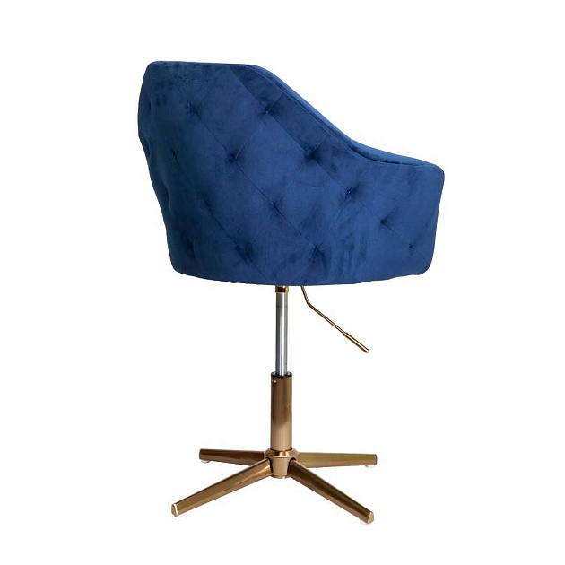 Поворотное кресло AksHome Dubai синий, велюр 62676 изображение 3 Поворотное кресло AksHome Dubai синий, велюр 62676 Фото № 3