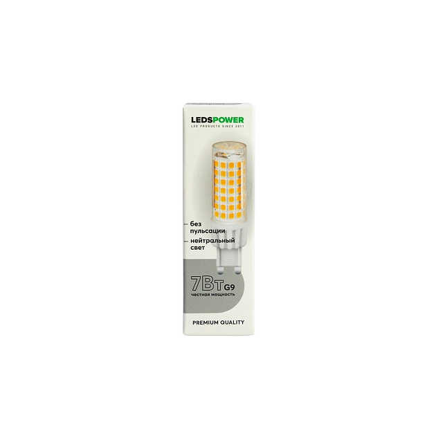 Светодиодная лампа LEDS POWER G9 7Вт 4000К 007069 Фото № 1