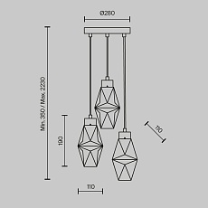 Подвесной светильник Maytoni Coctail time MOD325PL-03G 1