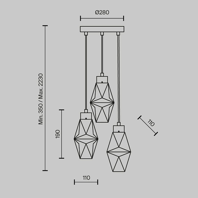 Подвесной светильник Maytoni Coctail time MOD325PL-03G изображение 2 Подвесной светильник Maytoni Coctail time MOD325PL-03G Фото № 2