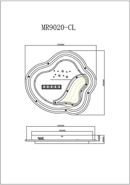 Потолочный светодиодный светильник MyFar Ceiling Cloud MR9020-CL Фото № 2