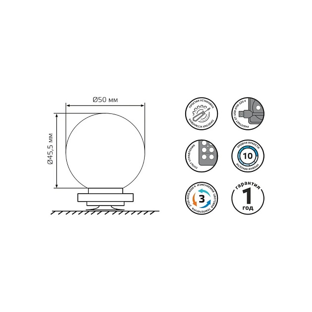 Светодиодный светильник для зеркал Gauss MAKEUP MK001 изображение 3 Светодиодный светильник для зеркал Gauss MAKEUP MK001 Фото № 3