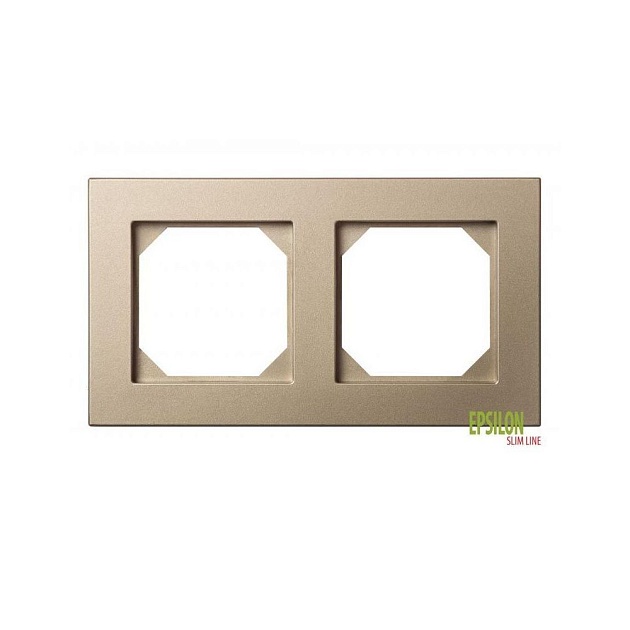 Рамка 2-постовая Liregus Epsilon шампань 28-3222 изображение 1 Рамка 2-постовая Liregus Epsilon шампань 28-3222 Фото № 1