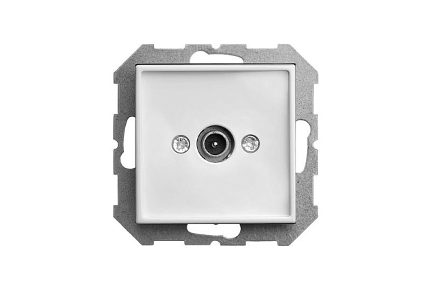 ТВ-розетка оконечная Liregus Epsilon белый 28-024 Фото № 2