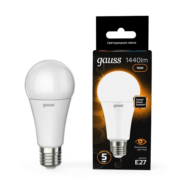 Лампа светодиодная Gauss E27 16W 3000K матовая 102502116 Фото № 8