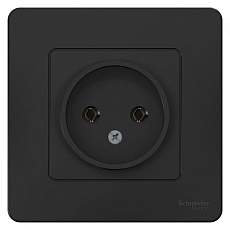 Розетка 2К Systeme Electric Blanca 16A 250V антрацит BLNRS000016