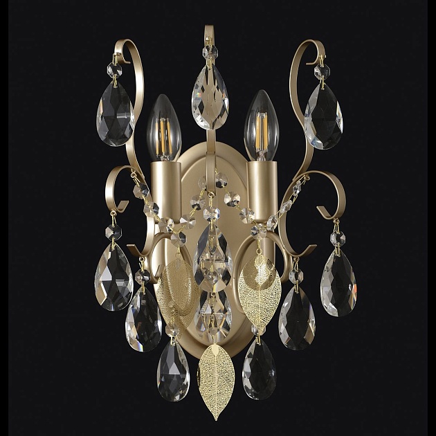 Настенный светильник Crystal Lux Esmiralda AP2 Gold изображение 9 Настенный светильник Crystal Lux Esmiralda AP2 Gold Фото № 9