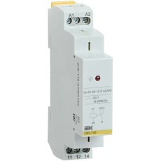 Реле промежуточное модульное OIR 1 контакт 16А 12В AC/DC IEK OIR-116-ACDC12V