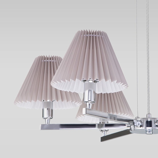 Подвесная люстра Eurosvet Peony 60136/6 хром/серый Фото № 4