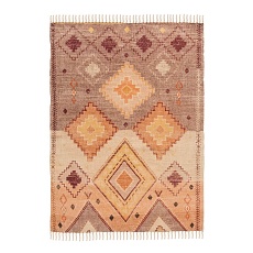 Ковер Tkano из хлопка с этническим орнаментом цвета лаванды из коллекции Ethnic, 160x230 см TK21-DR0002