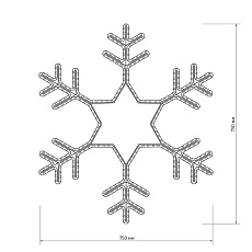 Светодиодная фигура Ardecoled Снежинка ARD-Snowflake-M3-920X920-432Led White 025307 2