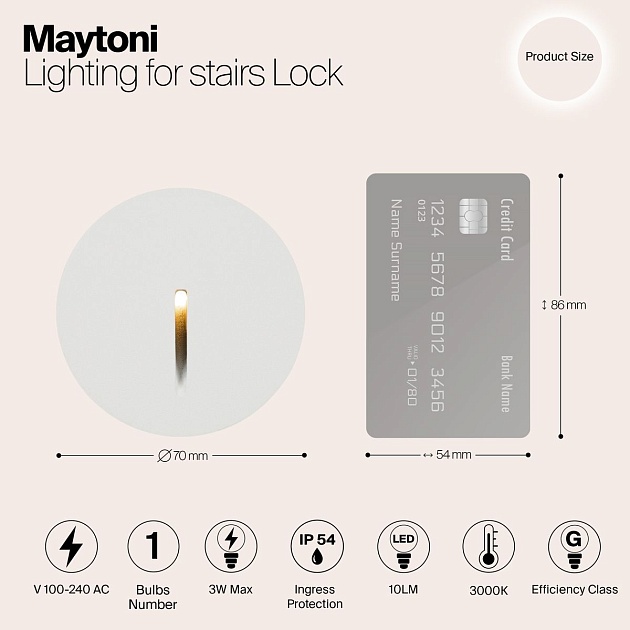 Подсветка для лестниц Maytoni Bil O014SL-L3W3K Фото № 2