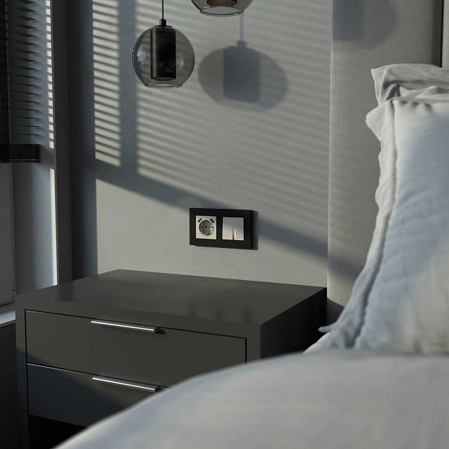 Выключатель двухклавишный с подсветкой (дымчатый) W1220104/ a069457 изображение 2 Выключатель двухклавишный с подсветкой (дымчатый) W1220104/ a069457 Фото № 2