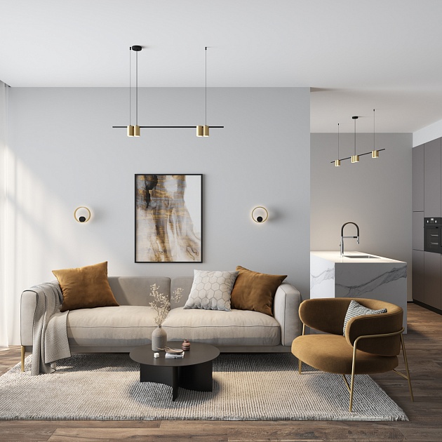 Подвесная люстра Denkirs Orbit DK4063-BK+SG Фото № 4