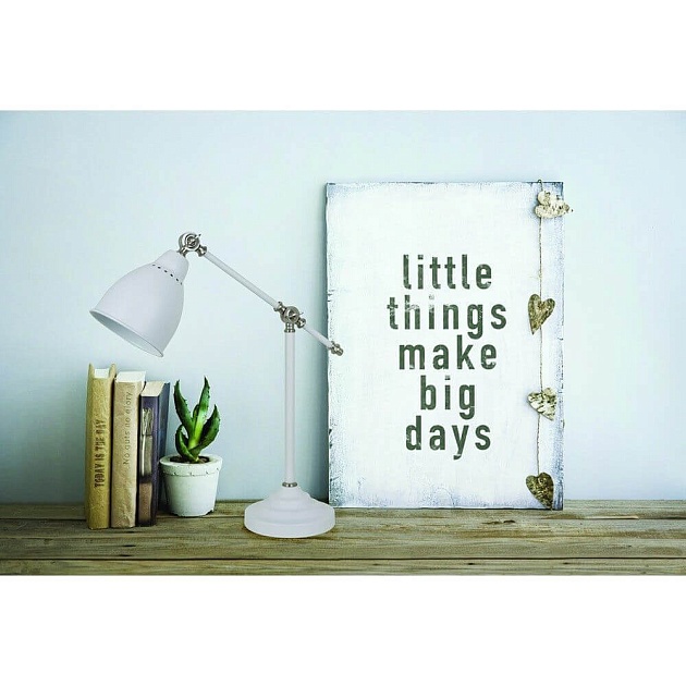 Настольная лампа Arte Lamp Braccio A2054LT-1WH Фото № 3