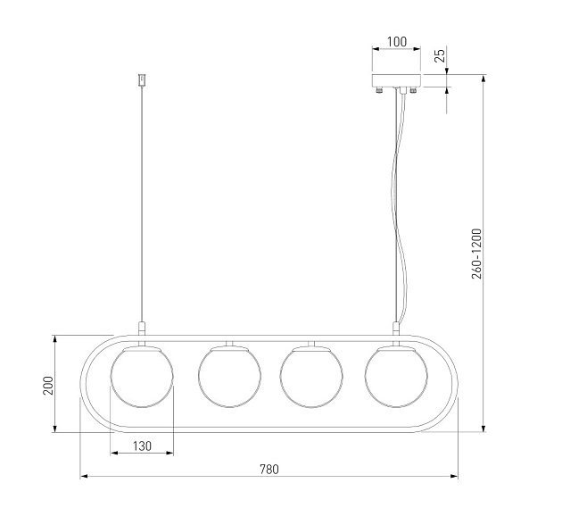 Подвесной светильник Eurosvet Ringo 50089/4 хром изображение 2 Подвесной светильник Eurosvet Ringo 50089/4 хром Фото № 2