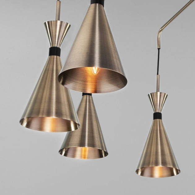 Подвесная люстра Bogates Glustin 316/10 латунь / черный изображение 3 Подвесная люстра Bogates Glustin 316/10 латунь / черный Фото № 3