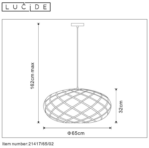 Подвесной светильник Lucide Wolfram 21417/65/02 изображение 3 Подвесной светильник Lucide Wolfram 21417/65/02 Фото № 3