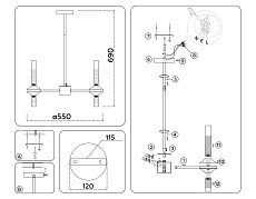Подвесная люстра Ambrella Light High Light Modern LH55358 1