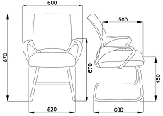 Офисный стул AksHome Ricci черный+черный, ткань 80019 1