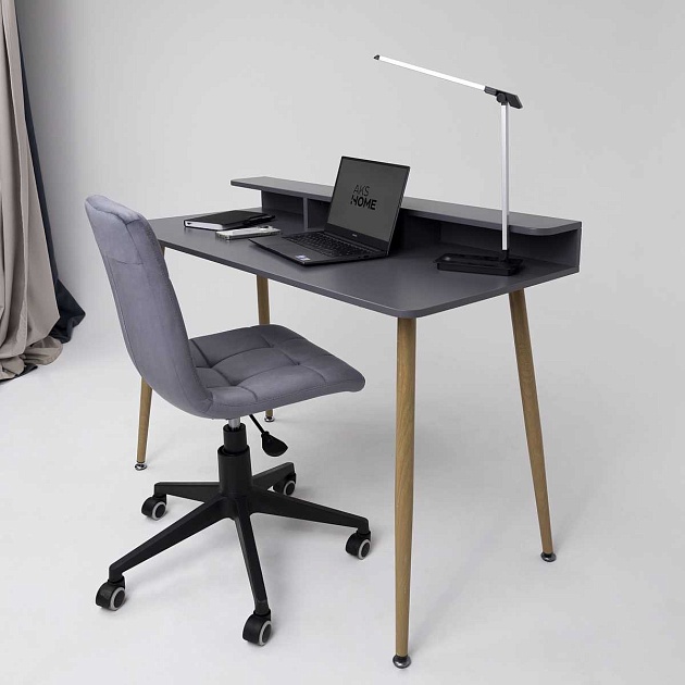 Письменный стол AksHome Jasper серый, металл 86201 Фото № 14