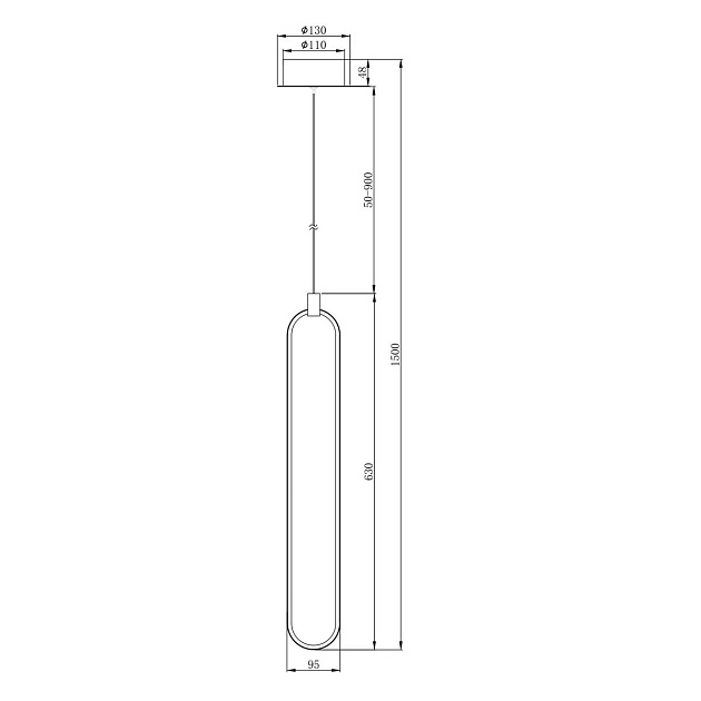 Подвесной светодиодный светильник Maytoni Chain MOD017PL-L13N Фото № 8