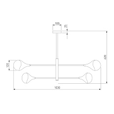 Подвесная люстра Eurosvet Calyx 60168/8 латунь 1