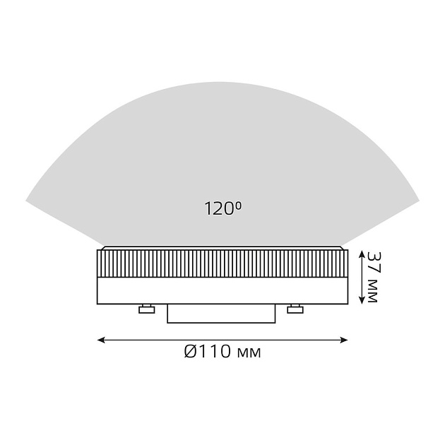 Лампа светодиодная Gauss GX70 14W 4100K матовая 83824 Фото № 9