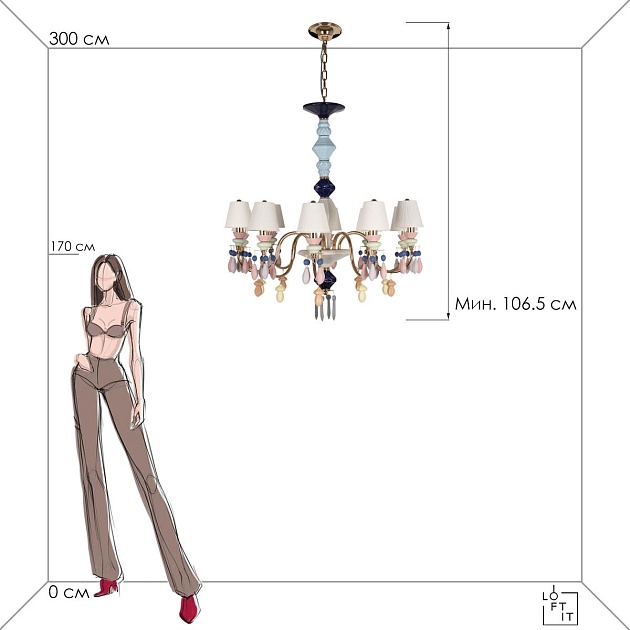 Подвесная люстра Loft IT Grace 10203/10 Mult Фото № 2