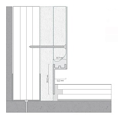 Теневой напольный плинтус FerGipps белый ПП 30 УТ000002192 1