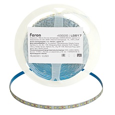 Светодиодная лента Feron 19W/m 240LED/m 2835SMD теплый белый 5М LS617 48826 3