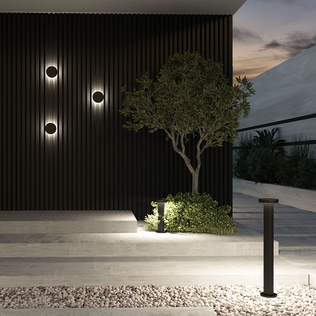 Уличный настенный светодиодный светильник Denkirs Dramen DK9701-BK Фото № 6