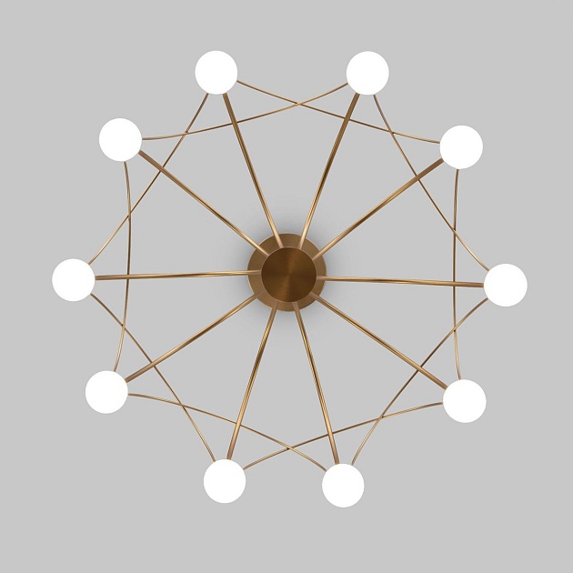 Подвесная светодиодная люстра Eurosvet Ragno 90030/10 LED золото Фото № 2