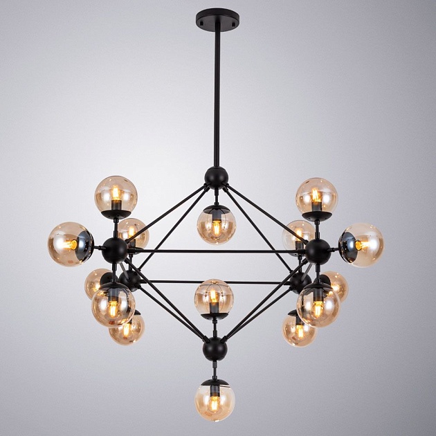 Подвесная люстра Arte Lamp Bolla A1664SP-15BK изображение 4 Подвесная люстра Arte Lamp Bolla A1664SP-15BK Фото № 4