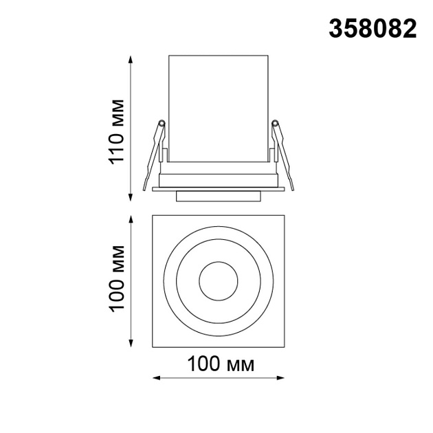 Встраиваемый светодиодный светильник Novotech Spot Lanza 358082 Фото № 2