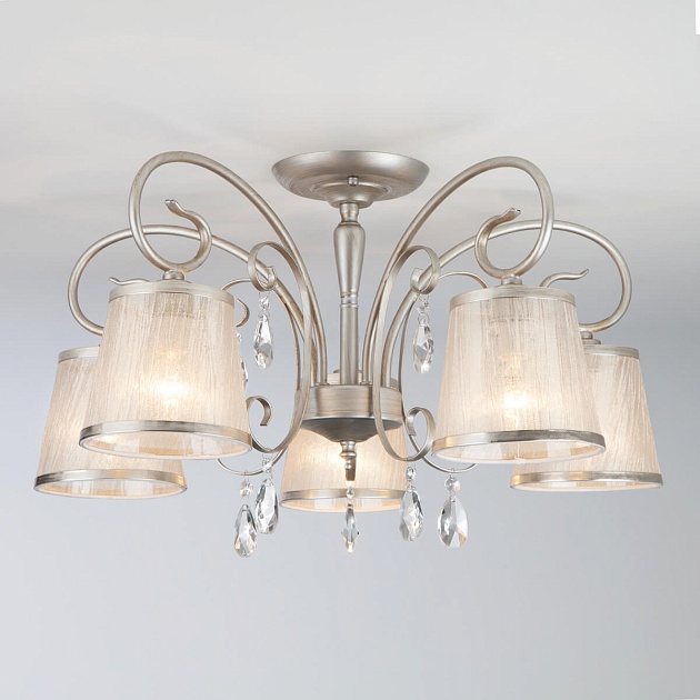 Потолочная люстра Eurosvet 60065/5 серебро Фото № 1