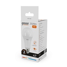 Лампа светодиодная Gauss E27 30W 3000K матовая 73219 4