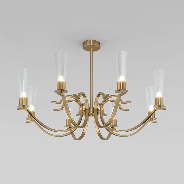 Подвесная люстра Eurosvet Rosher 60141/8 латунь изображение 1 Подвесная люстра Eurosvet Rosher 60141/8 латунь Фото № 1