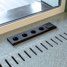 Розетка с заземлением Werkel черный матовый W1171008 4690389156878 1