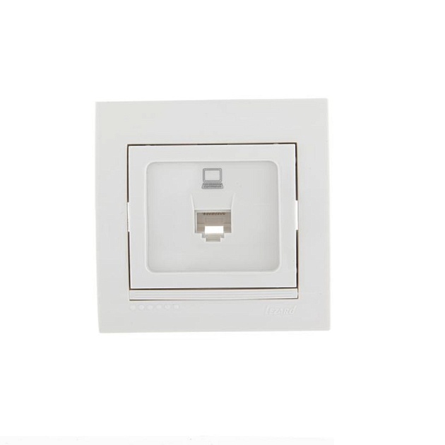 Розетка компьютерная Lezard Deriy белая 702-0202-139 Фото № 1