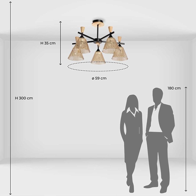 Люстра потолочная De City Dela 635015605 изображение 4 Люстра потолочная De City Dela 635015605 Фото № 4