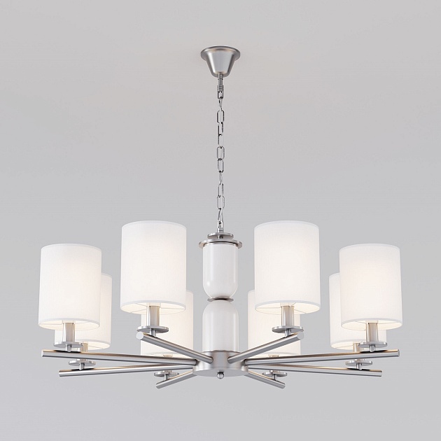 Подвесная люстра Eurosvet Caprera 60146/8 никель изображение 1 Подвесная люстра Eurosvet Caprera 60146/8 никель Фото № 1