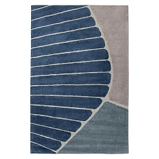 Ковер Tkano из хлопка с рисунком Tea plantation серого цвета из коллекции Terra, 200х300 см TK22-DR0012