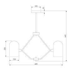 Подвесная люстра Eurosvet Bambola 60157/5 латунь 1