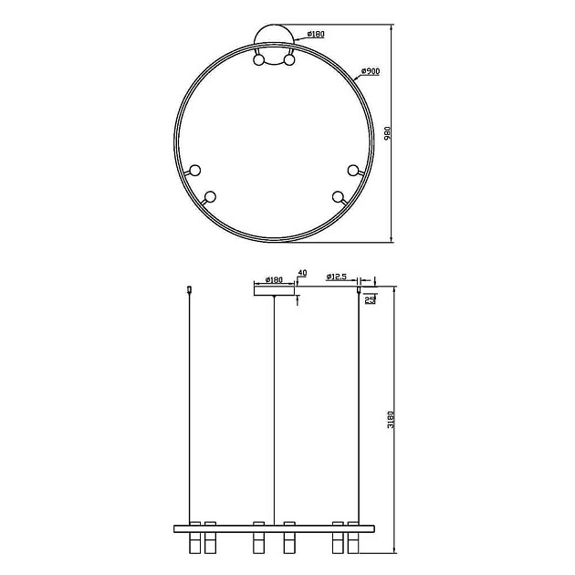 Подвесная светодиодная люстра Maytoni Satellite MOD102PL-L42WK Фото № 7