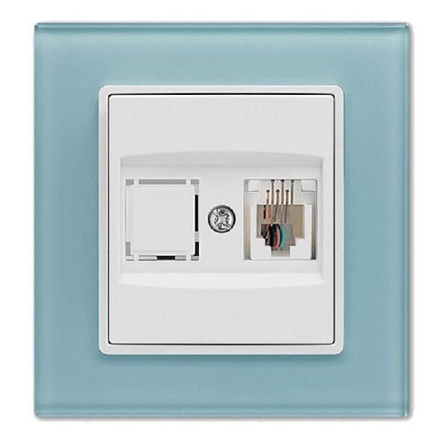 Розетка телефонная Vesta-Electric Exclusive Blue голубая FRZMT040001SIN изображение 1 Розетка телефонная Vesta-Electric Exclusive Blue голубая FRZMT040001SIN Фото № 1