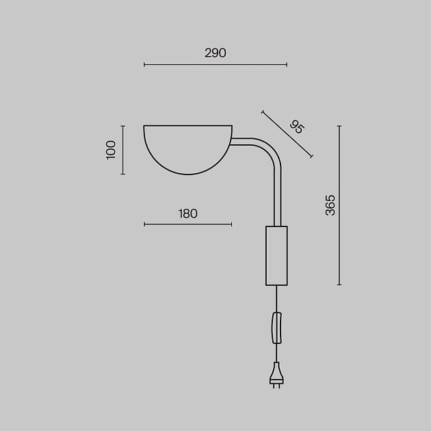 Бра Maytoni Mollis MOD126WL-01B Фото № 2