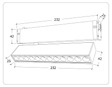 Трековый светодиодный светильник Ambrella Light Track System Magnetic 220V GL1341 2